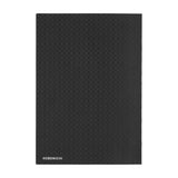 Hobonichi Paper Series: Black Gingham ENG A5 Jan Start HON Black notebook with 'Hobonichi' branding on a white background