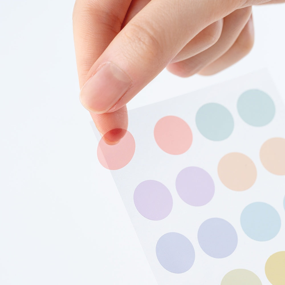 Hobonichi TSUKI no IRO: Transparent Dot Stickers 15mm