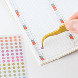 Hobonichi TSUKI no IRO: Transparent Dot Stickers