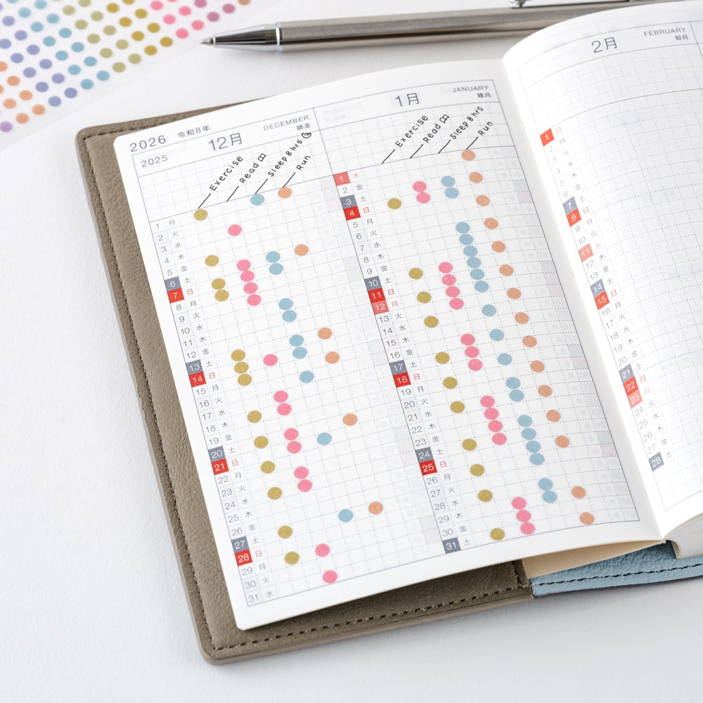 Hobonichi TSUKI no IRO: Transparent Dot Stickers