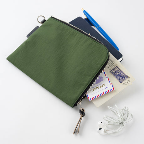 Hobonichi Tragen Flat Pouch for A6 Size Green