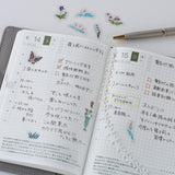 Hobonichi iyo okumi: Transparent Embroidery Sticker Set - My Garden