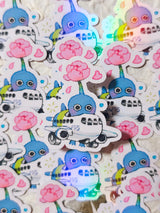 This is a glossy vinyl die-cut paper sticker, illustrated and made in-house by me. It's waterproof and ideal for decorating hard surfaces like laptops, water bottles, and phone cases, adding a cute touch to your belongings.

Material: premium glossy waterproof vinyl
