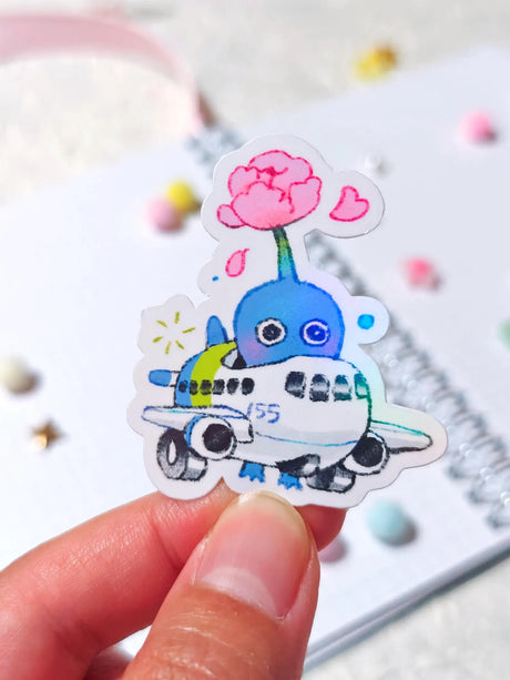 This is a glossy vinyl die-cut paper sticker, illustrated and made in-house by me. It's waterproof and ideal for decorating hard surfaces like laptops, water bottles, and phone cases, adding a cute touch to your belongings.

Material: premium glossy waterproof vinyl