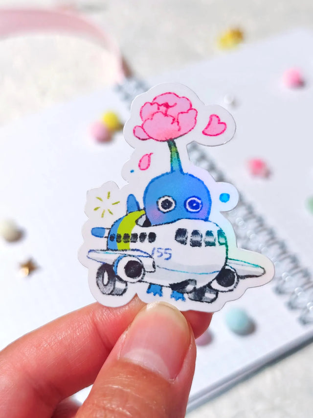 This is a glossy vinyl die-cut paper sticker, illustrated and made in-house by me. It's waterproof and ideal for decorating hard surfaces like laptops, water bottles, and phone cases, adding a cute touch to your belongings.

Material: premium glossy waterproof vinyl