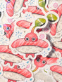 This is a glossy vinyl die-cut paper sticker with holographic features, illustrated and made in-house by me. It's waterproof and ideal for decorating hard surfaces like laptops, water bottles, and phone cases, adding a cute touch to your belongings.&nbsp;

Material: premium glossy waterproof vinyl