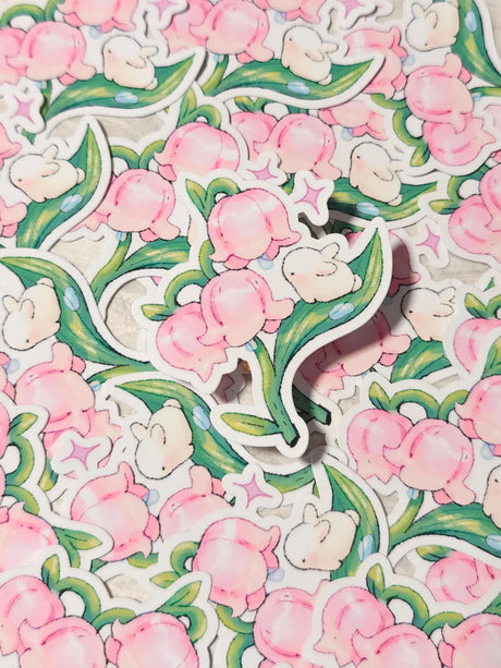 This is a glossy vinyl die-cut paper sticker, illustrated and made in-house by me. It's waterproof and ideal for decorating hard surfaces like laptops, water bottles, and phone cases, adding a cute touch to your belongings.&nbsp;

Material: premium glossy waterproof vinyl