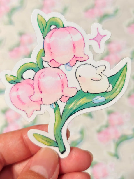 This is a glossy vinyl die-cut paper sticker, illustrated and made in-house by me. It's waterproof and ideal for decorating hard surfaces like laptops, water bottles, and phone cases, adding a cute touch to your belongings.&nbsp;

Material: premium glossy waterproof vinyl