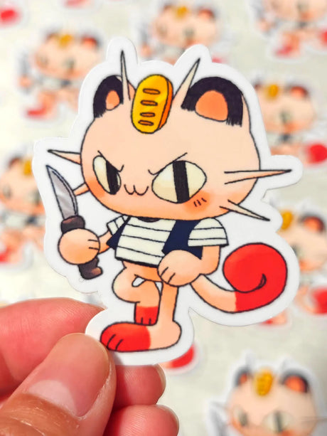 This is a glossy vinyl die-cut paper sticker, illustrated and made in-house by me. It's waterproof and ideal for decorating hard surfaces like laptops, water bottles, and phone cases, adding a cute touch to your belongings.&nbsp;

Material: premium glossy waterproof vinyl
