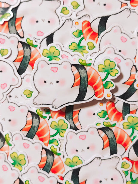 This is a glossy vinyl die-cut paper sticker, illustrated and made in-house by me. It's waterproof and ideal for decorating hard surfaces like laptops, water bottles, and phone cases, adding a cute touch to your belongings.&nbsp;

Material: premium glossy waterproof vinyl
