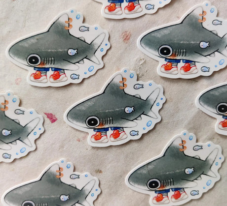 This is a glossy vinyl die-cut paper sticker, illustrated and made in-house by me. It's waterproof and ideal for decorating hard surfaces like laptops, water bottles, and phone cases, adding a cute touch to your belongings.&nbsp;

Material: premium glossy waterproof vinyl