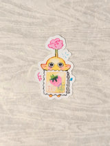 This is a glossy vinyl die-cut paper sticker, illustrated and made in-house by me. It's waterproof and ideal for decorating hard surfaces like laptops, water bottles, and phone cases, adding a cute touch to your belongings.

Material: premium glossy waterproof vinyl