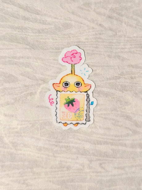 This is a glossy vinyl die-cut paper sticker, illustrated and made in-house by me. It's waterproof and ideal for decorating hard surfaces like laptops, water bottles, and phone cases, adding a cute touch to your belongings.

Material: premium glossy waterproof vinyl