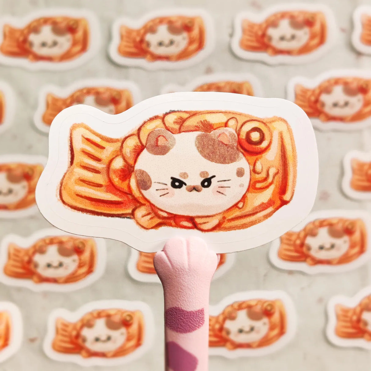 This is a glossy vinyl die-cut paper sticker, illustrated and made in-house by me. It's waterproof and ideal for decorating hard surfaces like laptops, water bottles, and phone cases, adding a cute touch to your belongings.&nbsp;

Material: premium glossy waterproof vinyl