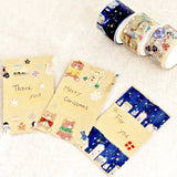 From the popular "HOKKORI LIFE" series, a new winter-like design is now available!
When used together in the series, the winter deco is even more exciting.

Mindwave's clear tape is finished with a matte finish that blends well with paper so that it is easy to use for decoration on notebooks and other items.

Since it is a transparent material, it is recommended to layer it on top of paper material or stickers.
Because it is made of PET material, it is resistant to water and has excellent durability,
so it 