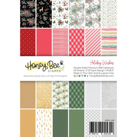 Spruce up your cards and paper crafts with our exclusive 6"x8.5" cardstock pads! Packed with charming traditional Christmas patterns, plus a sprinkle of rustic and modern styles, this paper pad offers 24 double-sided sheets featuring 24 coordinating designs. Printed on smooth satin finish 65# cover cardstock, it delivers a luxurious touch while being acid and lignin-free for lasting quality. Made with love in the USA!