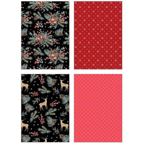 Spruce up your cards and paper crafts with our exclusive 6"x8.5" cardstock pads! Packed with charming traditional Christmas patterns, plus a sprinkle of rustic and modern styles, this paper pad offers 24 double-sided sheets featuring 24 coordinating designs. Printed on smooth satin finish 65# cover cardstock, it delivers a luxurious touch while being acid and lignin-free for lasting quality. Made with love in the USA!