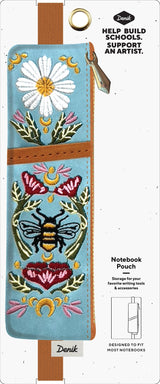 Honeybee Tea Embroidered Notebook Pouch
