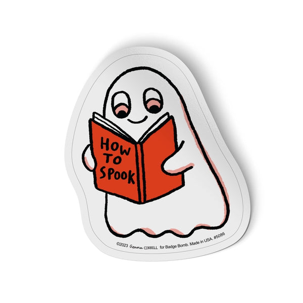 How To Spook Ghost Reader Halloween Sticker