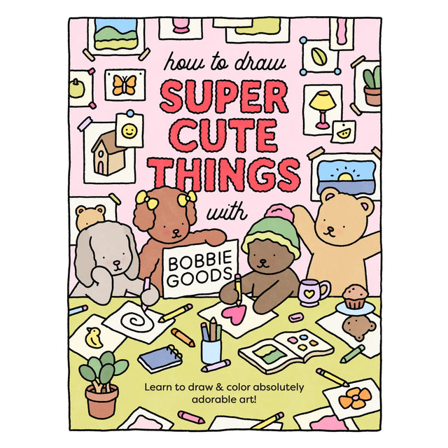 How To Draw Super Cute Things with Bobbie Goods

Learn how to draw and color your own adorable world with the simple illustrations and easy-to-follow drawing steps in How to Draw Super Cute Things with Bobbie Goods.

Perfect for beginners of all ages and bursting with humor, sweetness, and imagination, this book is sure to put a smile on your face! Get cozy, grab a pencil and your markers, and draw anything you can imagine in the most adorable art style.

With her large social media following on Instagram (