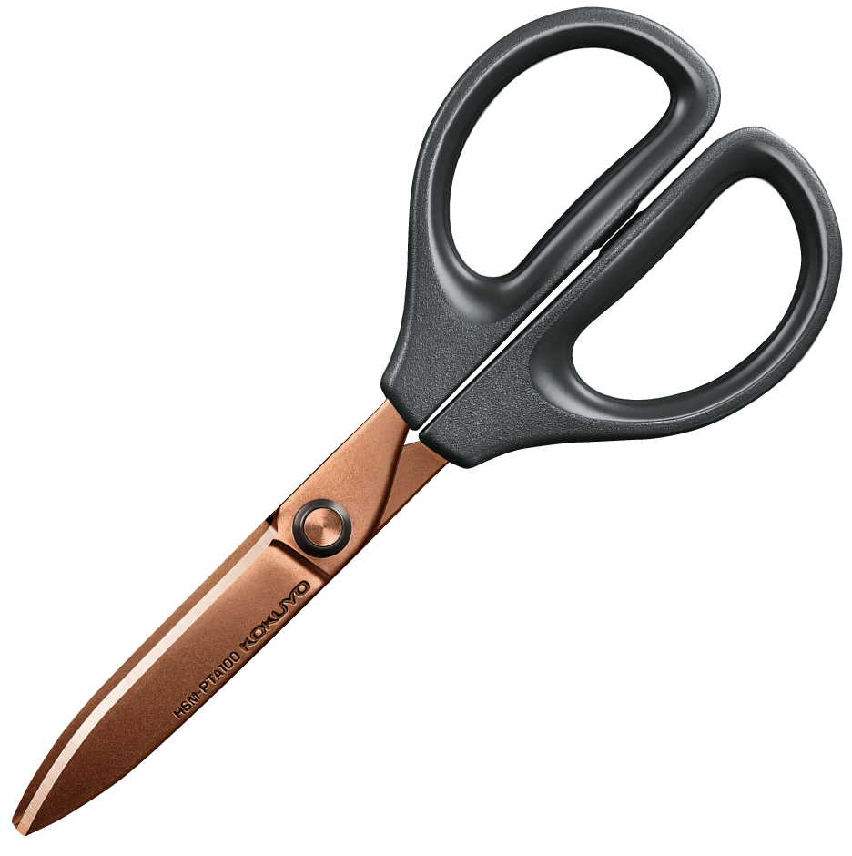 Kokuyo SAXA Titanium Coated Glueless Scissors - Black