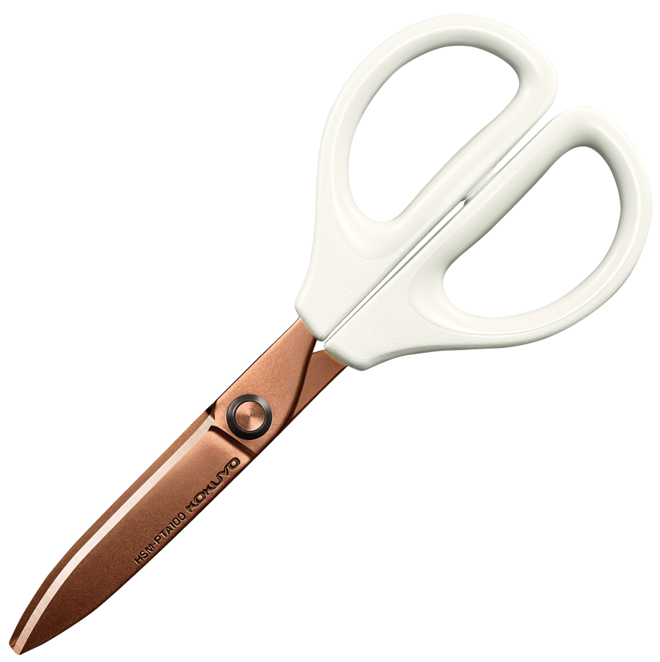 Kokuyo SAXA Titanium Coated Glueless Scissors - White