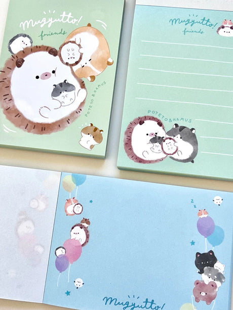 Hedgehog and Hamster Mini Notepad