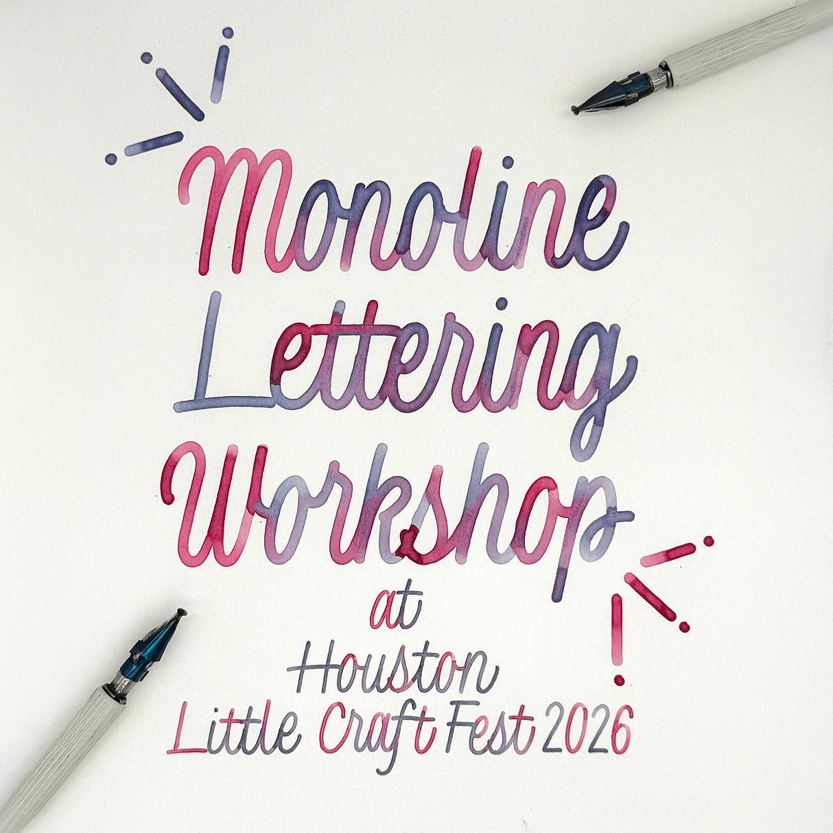 Monoline Lettering Workshop with Bechori