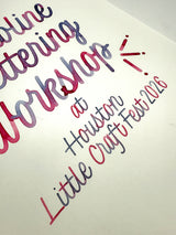 Monoline Lettering Workshop with Bechori