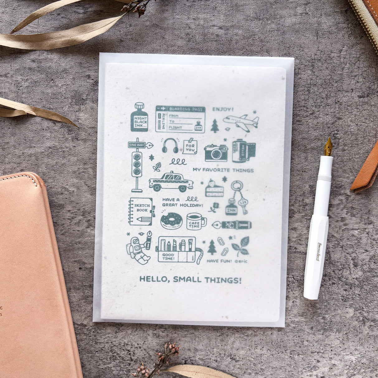 [Houston Exclusive] Sutenai 100% Recycled Washi Paper Notebook - Plain A5
