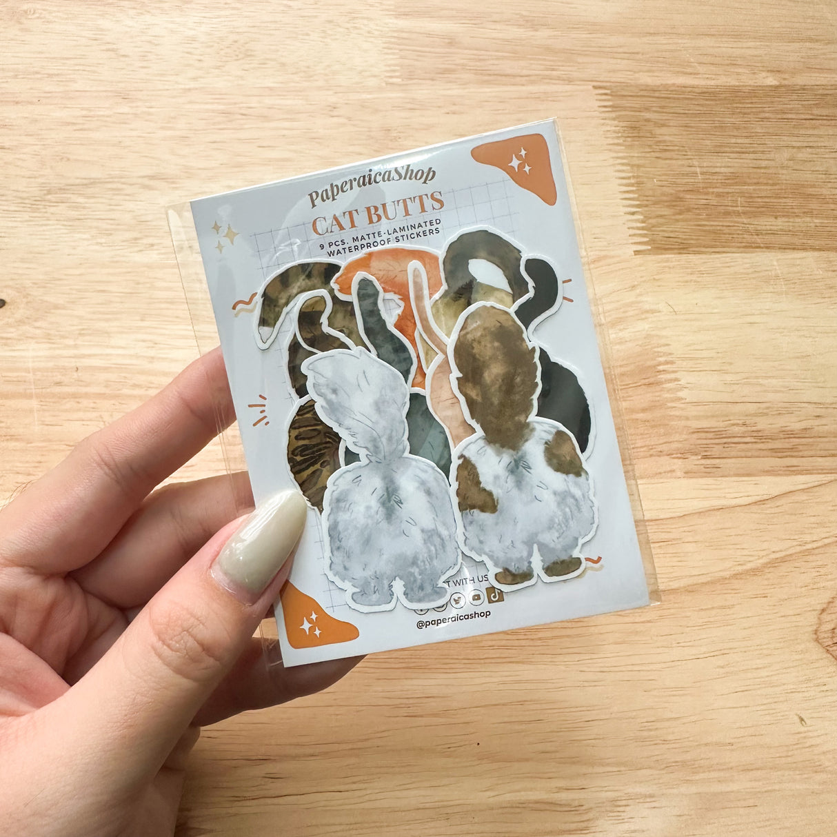 PaperaicaShop Cat Butts Sticker Pack