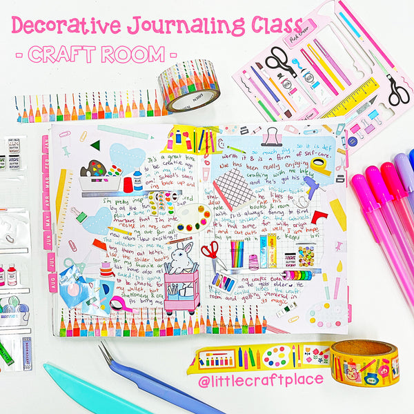 Decorative Journaling Class - Craft room at Little Craft Place