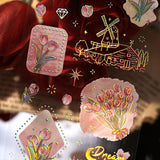 IRIDE Flower Language PET Stickers - 3 sheets