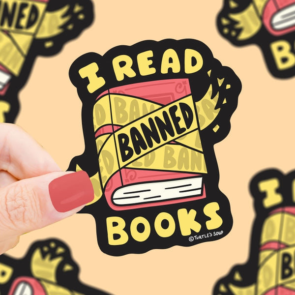 I Read Banned Books Vinyl Sticker i-read-banned-books-vinyl-sticker