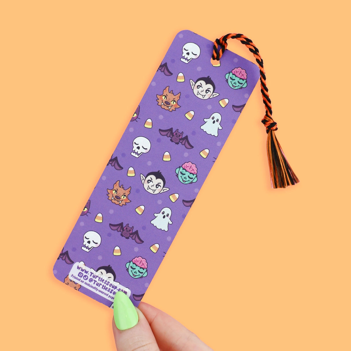 Hold your spot in style with our fun and funky bookmark collection! Whether you prefer romance, fantasy, or science fiction, our bookmarks will fit perfectly between the pages of your favorite novel.

🐢 Bookmark is printed on sustainably-sourced premium ultra-thick card stock with soft-touch matte texture

🐢 Unique design on the front and back

🐢 Bookmark measures 2" x 6"

🐢 Copyright © 2025 Turtle's Soup. All Rights Reserved.