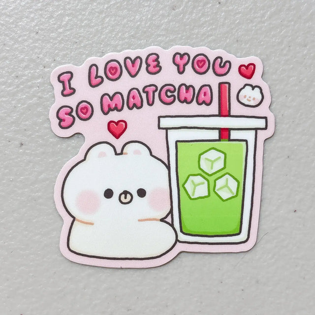Sticky Rice Co - I Love You So Matcha Rice the Bear Vinyl Sticker

These heavy duty waterproof vinyl stickers are perfect for decorating any laptop, water bottle, iPad case, notebook cover, etc!

Details:&nbsp;

Heavy Duty Vinyl
Waterproof