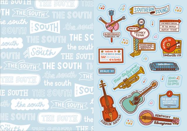 I Love the South Sticker Book