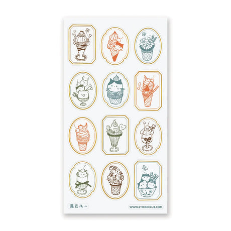 STICKII Ice Cream Seals Sticker Sheet