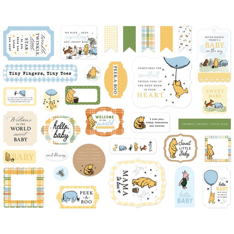 Winnie The Pooh Baby Icons - Echo Park Ephemera