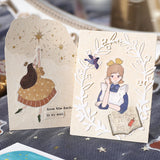 Illustrated Girl Princess Flake Sticker