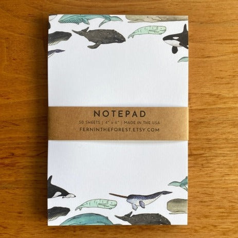 Illustrated Whale Market Notepad