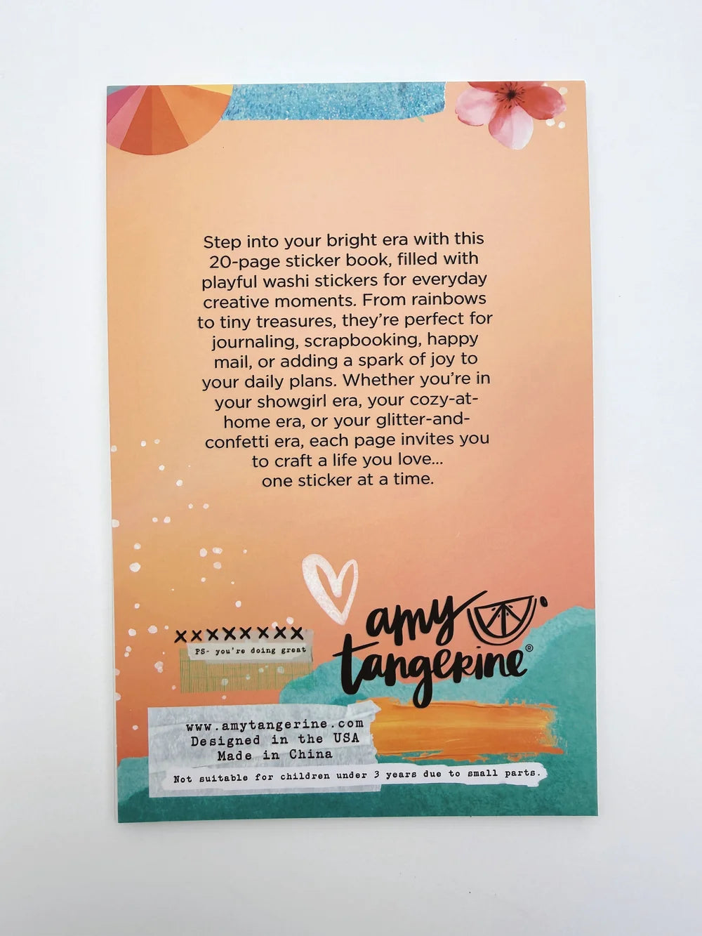 The stickers are colorful, thin, and so fun to use. With just about every color in the rainbow, this is sure to bring whimsy to your pages. Ideal for adding joy to your journals, planners, and scrapbooks.&nbsp;

Size: 8.5”x5.5”

Pages: 20

(All unique pages, no repeats)