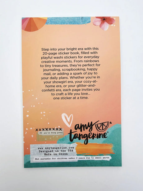 The stickers are colorful, thin, and so fun to use. With just about every color in the rainbow, this is sure to bring whimsy to your pages. Ideal for adding joy to your journals, planners, and scrapbooks.&nbsp;

Size: 8.5”x5.5”

Pages: 20

(All unique pages, no repeats)