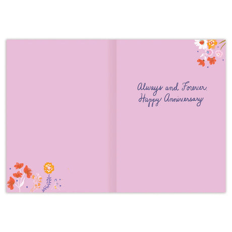 Inside verse: Always and forever. Happy Anniversary