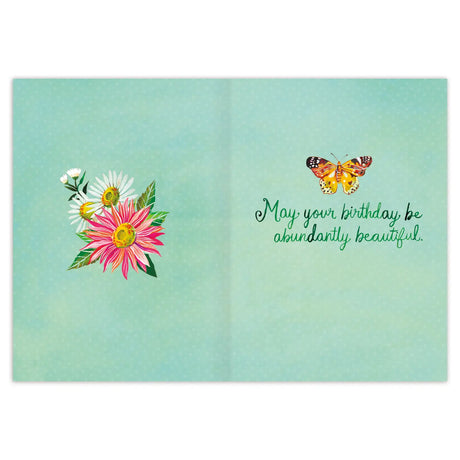 Inside verse: May your birthday be abundantly beautiful.
