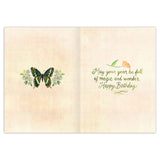 Inside verse: May your year be full of magic and wonder. Happy Birthday