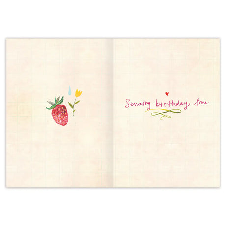 Inside verse: Sending birthday love.