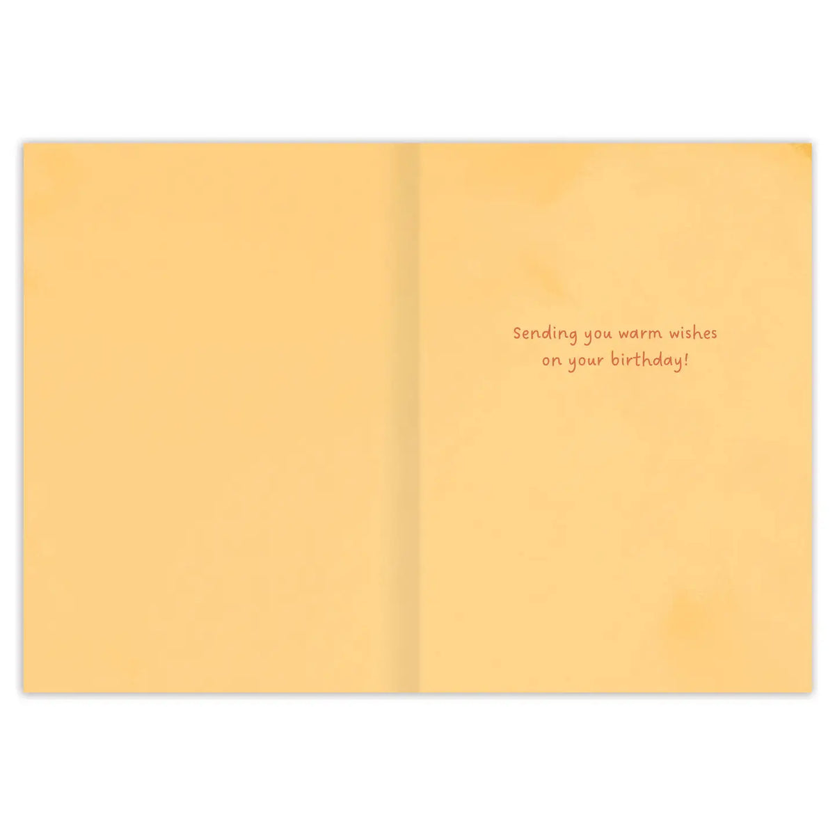 Inside verse: Sending you warm wishes on your birthday!