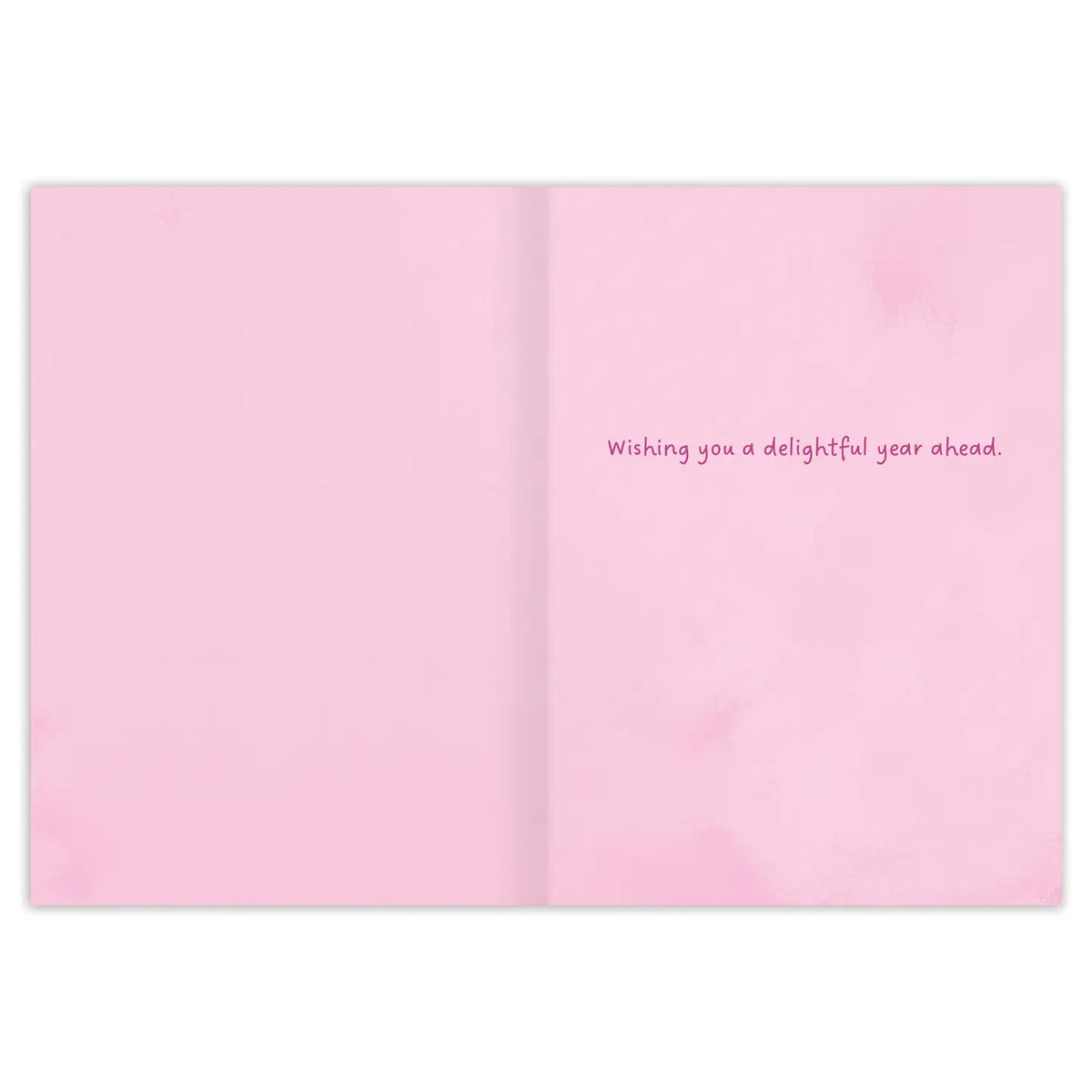 Inside verse: Wishing you a delightful year ahead.