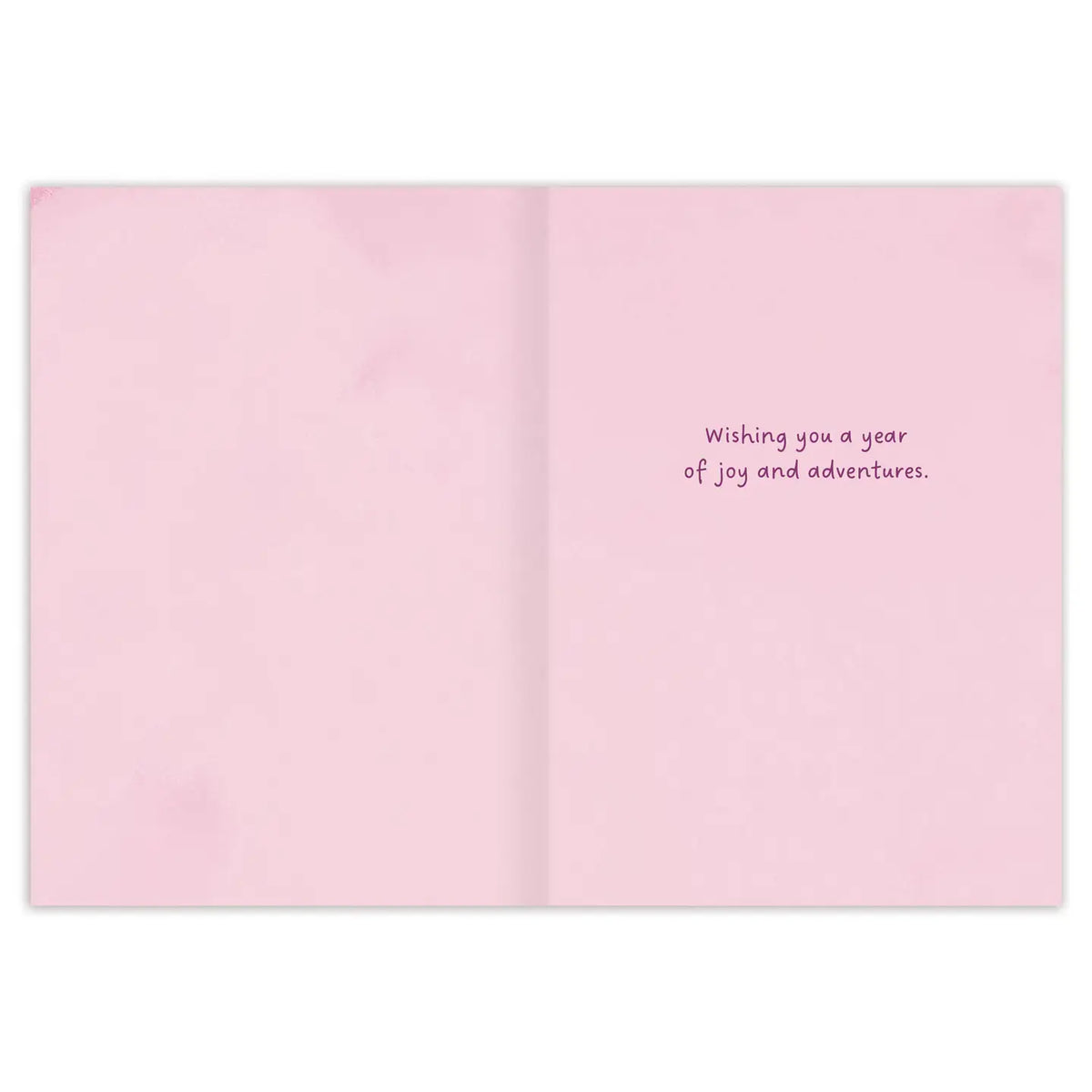 Inside verse: Wishing you a year of joy and adventures.